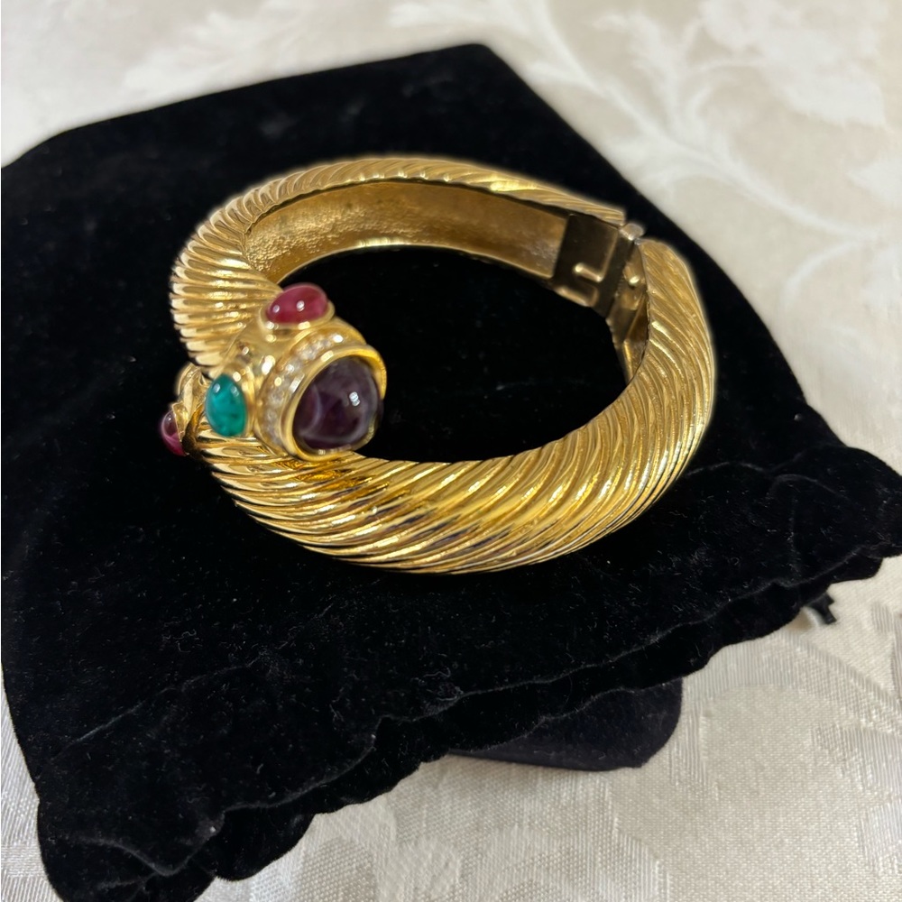 🆕 Givenchy Cable Renaissance stone Bangle - Picture 3 of 7